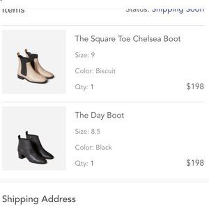 Everlane The Day Boot (very new) Size 8.5